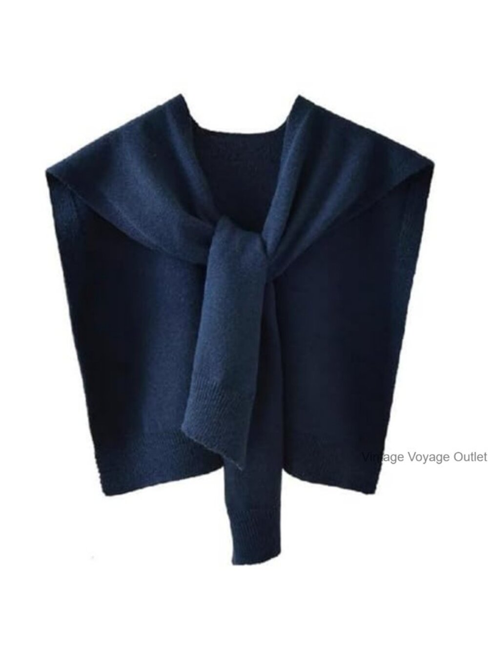 Women's Knit Shawl Wrap Knotted Sweater Scarf Cape Shoulder Top